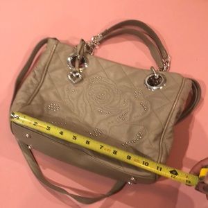 Brighton Rose taupe quilted leather tote/crossbody